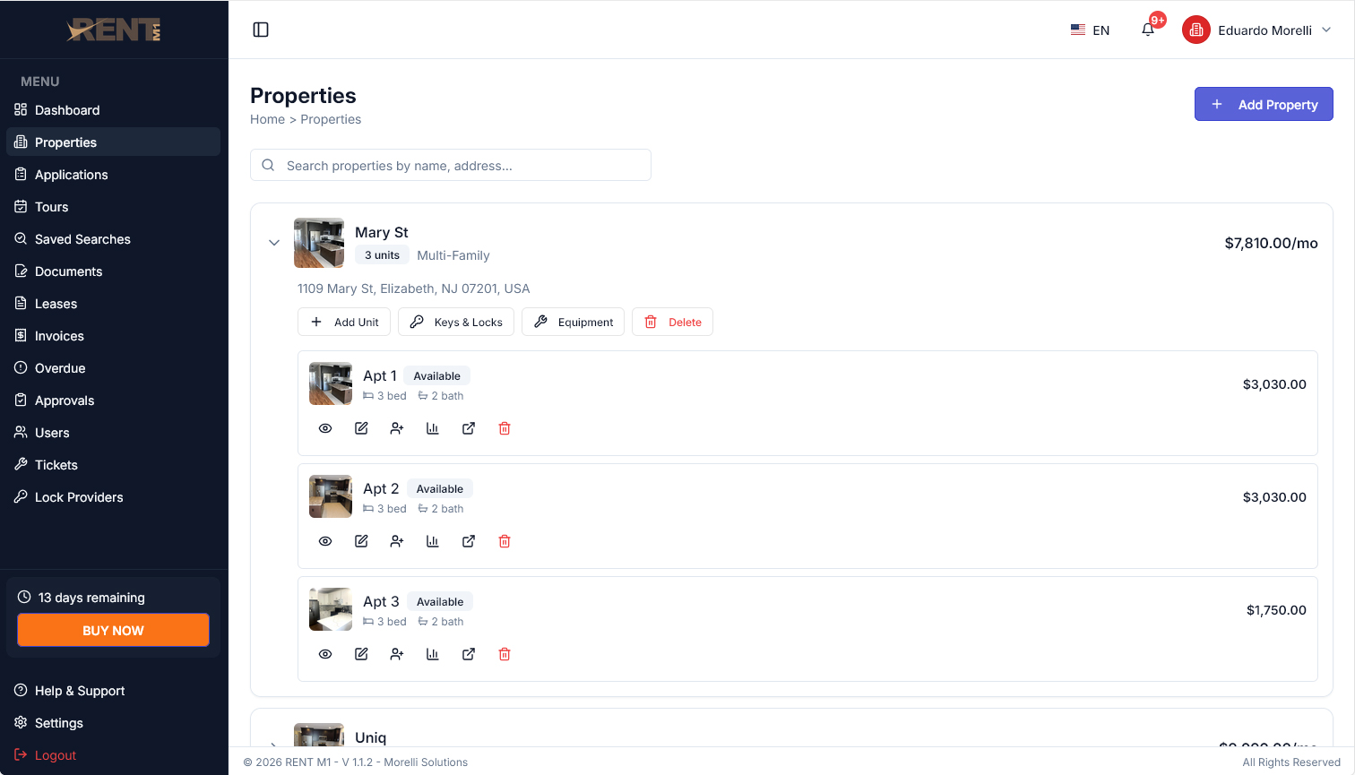 Property Management Dashboard